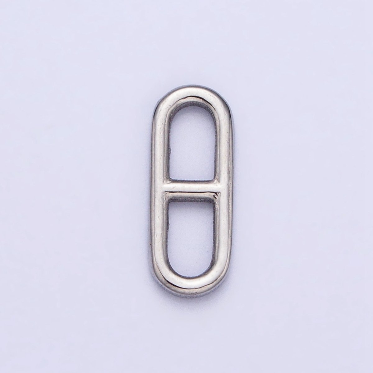 Stainless Steel Rectangular Oblong Mariner Anchor Link Charm in Gold &amp; Silver | P-898
