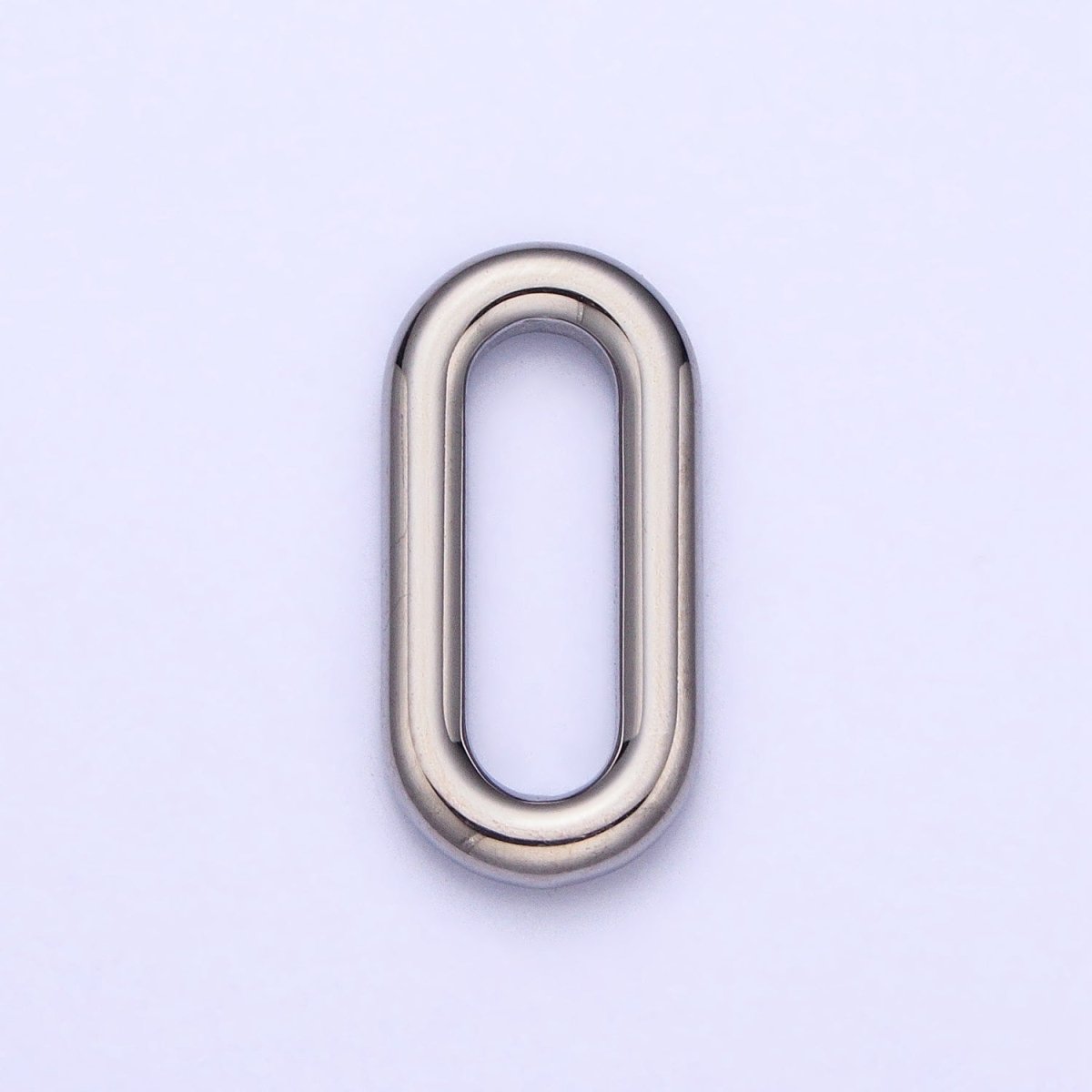 Stainless Steel Rectangular Oblong Paperclip Link Charm in Gold &amp; Silver | P-903