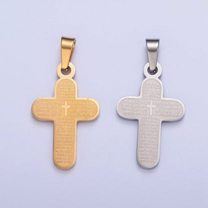 Stainless Steel Religious Cross, The Lord&