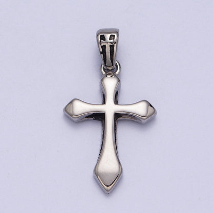 Stainless Steel Religious Passion Cross Gold, Silver Pendant J-318 J-341