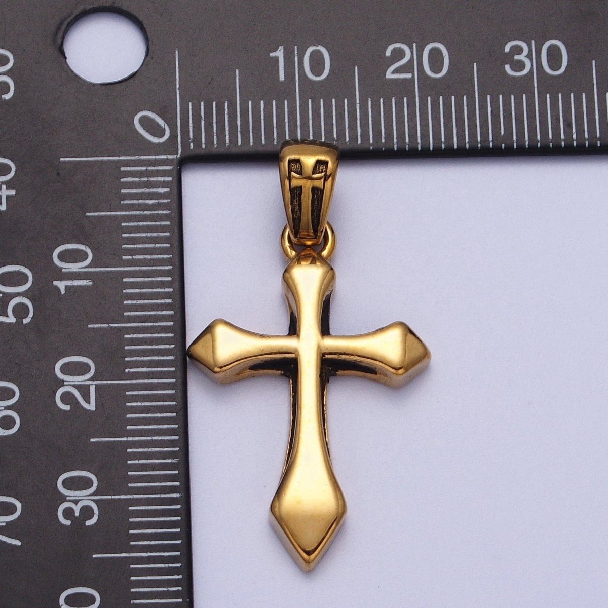 Stainless Steel Religious Passion Cross Gold, Silver Pendant J-318 J-341