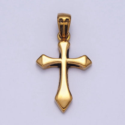 Stainless Steel Religious Passion Cross Gold, Silver Pendant J-318 J-341