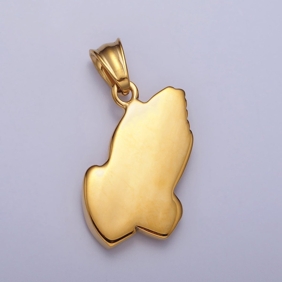 Stainless Steel Religious Prayer Hands Pendant in Gold &amp; Silver P-1146