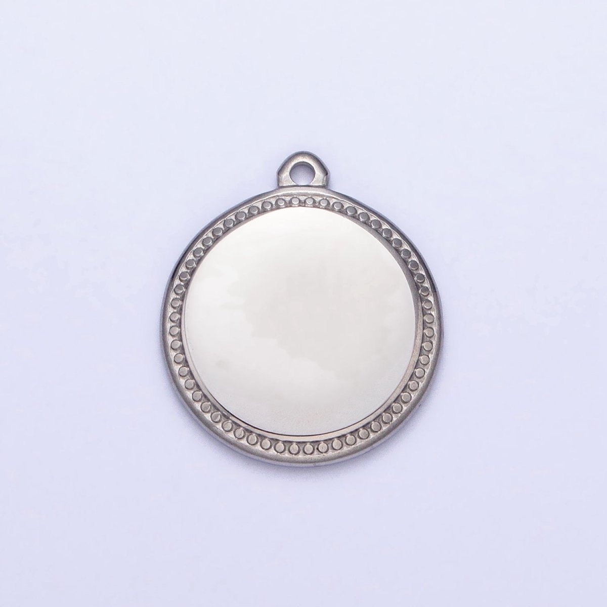 Stainless Steel Round Circular Minimalist Add-On Charm in Gold &amp; Silver | P-904