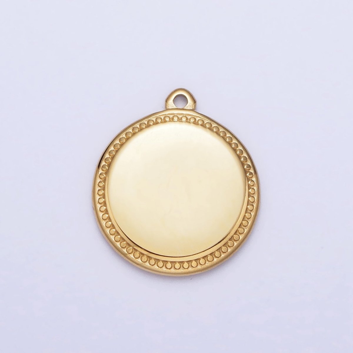 Stainless Steel Round Circular Minimalist Add-On Charm in Gold &amp; Silver | P-904
