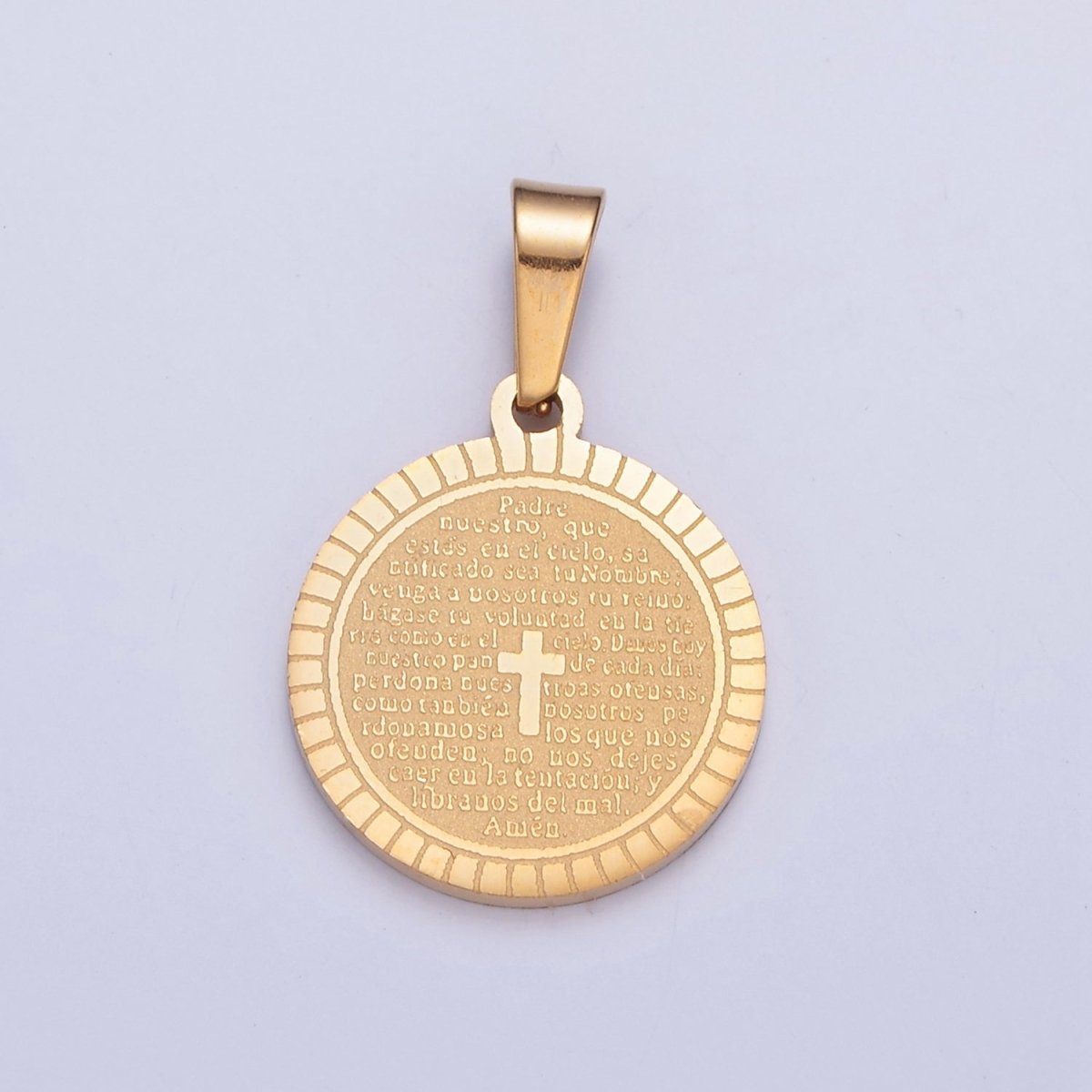 Stainless Steel Round Medallion, The Lord&