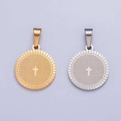 Stainless Steel Round Medallion, The Lord&