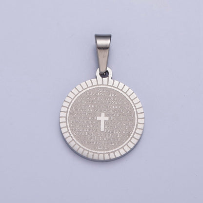 Stainless Steel Round Medallion, The Lord&