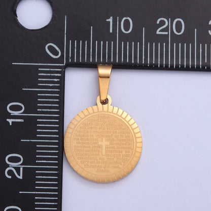 Stainless Steel Round Medallion, The Lord&
