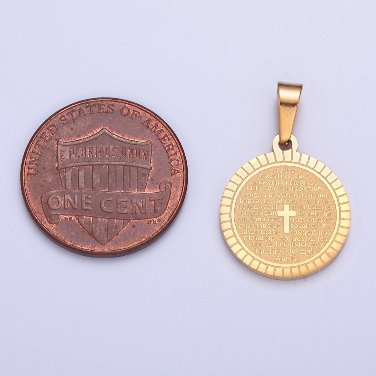 Stainless Steel Round Medallion, The Lord&
