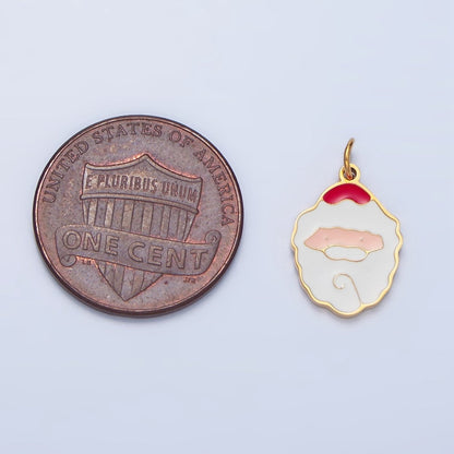 Stainless Steel Santa Claus Enamel Christmas Holiday Charm | P1518