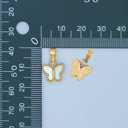 Stainless Steel Shell Pearl Butterfly Pendant | P1547