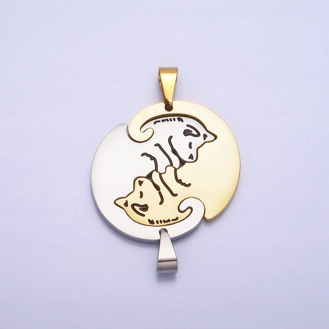 Stainless Steel Sleeping Dog Puppy Couple&