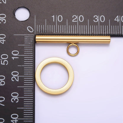 Stainless Steel Toggle Clasps Closure Minimalist Findings Supply in Gold &amp; Silver | Z-484  Z-485
