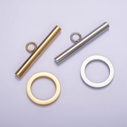 Stainless Steel Toggle Clasps Closure Minimalist Findings Supply in Gold &amp; Silver | Z-484  Z-485