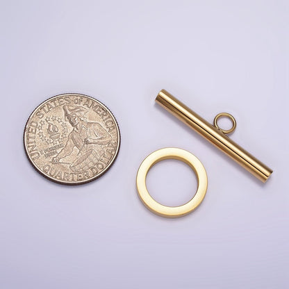 Stainless Steel Toggle Clasps Closure Minimalist Findings Supply in Gold &amp; Silver | Z-484  Z-485