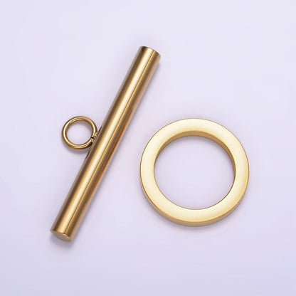 Stainless Steel Toggle Clasps Closure Minimalist Findings Supply in Gold &amp; Silver | Z-484  Z-485