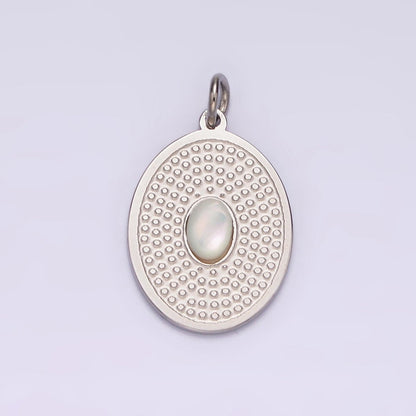 Stainless Steel White Chrysoberyl Cat&