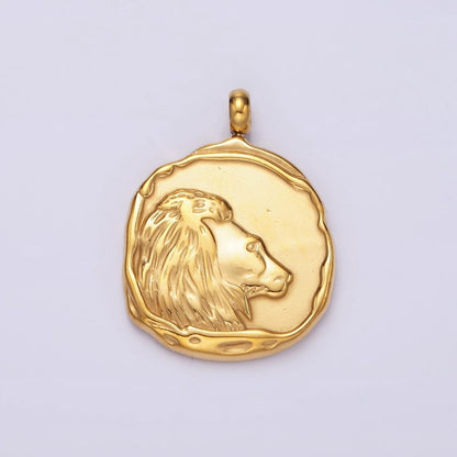 Stainless Steel Zodiac Sign Birth Month Personalized Stamped Round Charm | A-A1235-A-A1240
