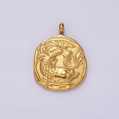 Stainless Steel Zodiac Sign Birth Month Personalized Stamped Round Charm | A-A1235-A-A1240