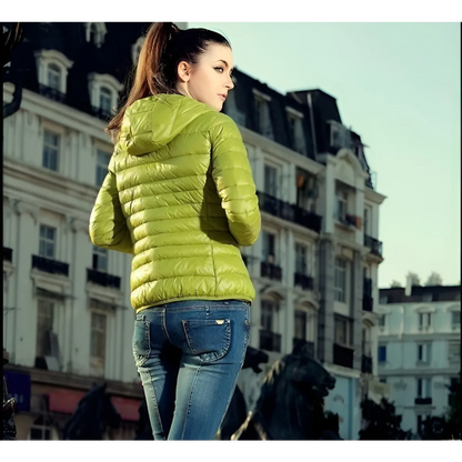 Stand Collar Hooded Winter Jacket