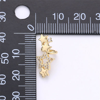 Star Ear Cuff No Piercing • Gold Filled ear cuff • conch cuff • fake helix piercing • Star earring crawler • cartilage cuff K-155