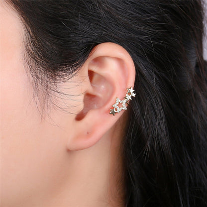 Star Ear Cuff No Piercing • Gold Filled ear cuff • conch cuff • fake helix piercing • Star earring crawler • cartilage cuff K-155