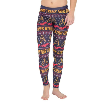 Star Trek Command Ugly Christmas Pattern Leggings