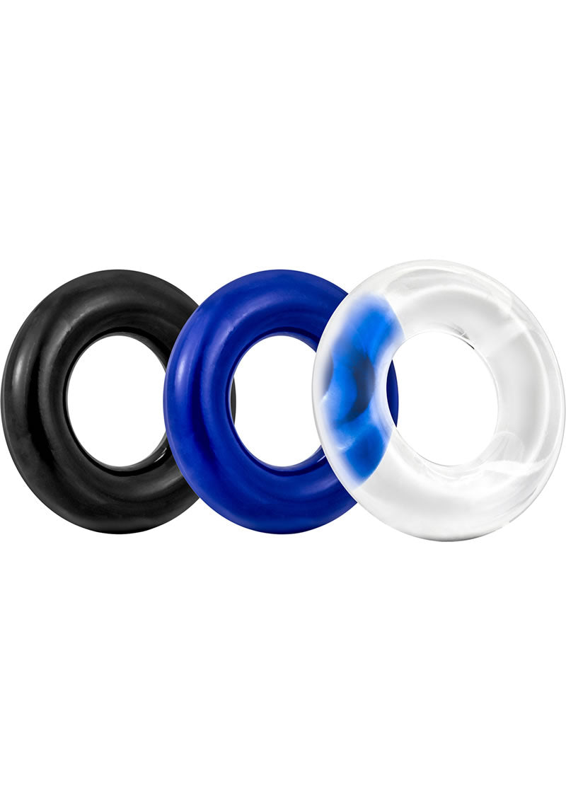 Stay Hard Donut Rings Assorted 3-Pack Super Stretchy And Skin Safe
