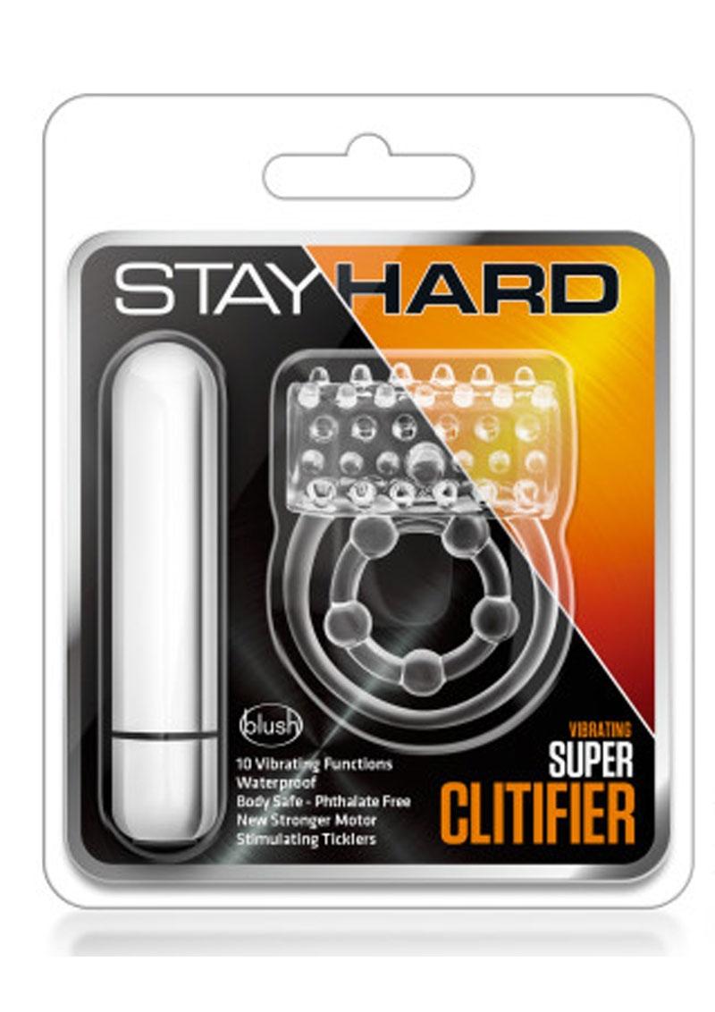 Stay Hard Vibrating Super Clitifier Cock Ring With Bullet Vibe