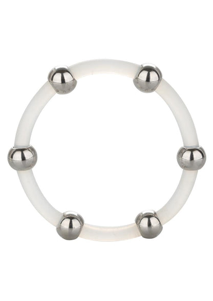 Steel Beaded Silicone Cock Ring