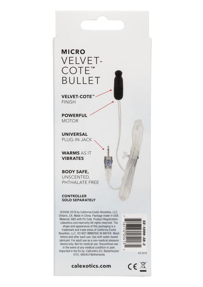 CalExotics Sterling Collection Micro Velvet-Cote Bullet