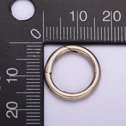 Sterling Silver Hinged Round Push Gate Ring Clasp Charm Pendants Interchangeable Connectors SL-311