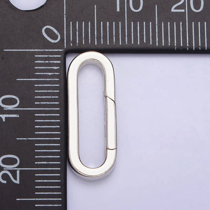 Sterling Silver S925 21mm Round Push Spring Gate Ring Closure Jewelry Making Supply | SL-294