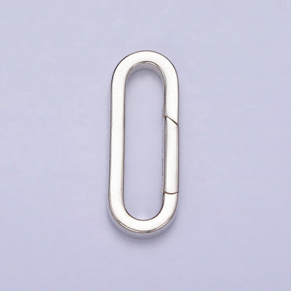 Sterling Silver S925 21mm Round Push Spring Gate Ring Closure Jewelry Making Supply | SL-294