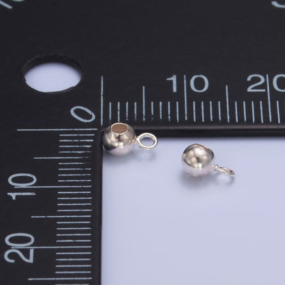 Sterling Silver S925 4mm Silicone Bead Loop Findings | SL-577