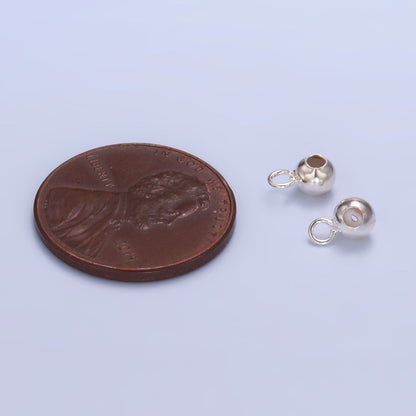 Sterling Silver S925 4mm Silicone Bead Loop Findings | SL-577