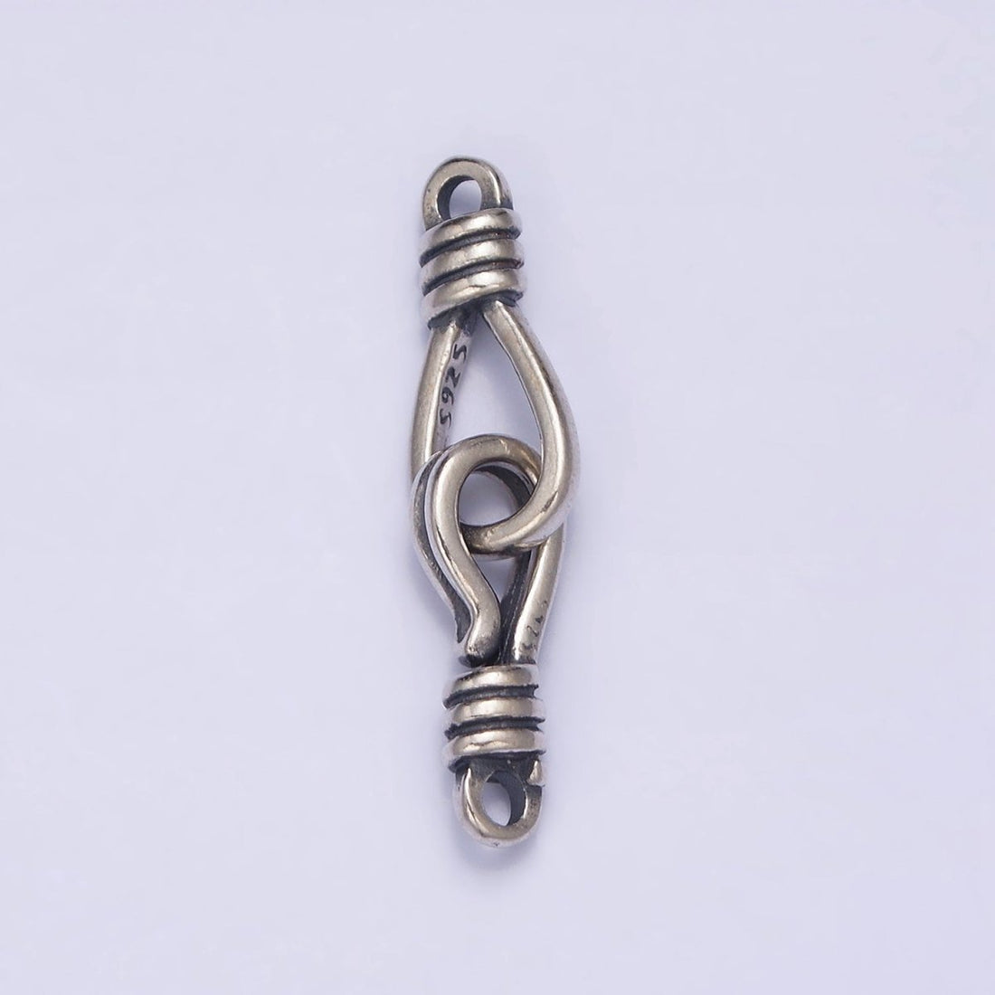 Sterling Silver S925 Oval Double Hook 30mm Connector | SL-291
