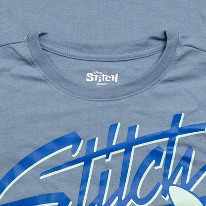 Stitch Character Chilling Boys Short Sleeve Light Blue Youth T-Shirt