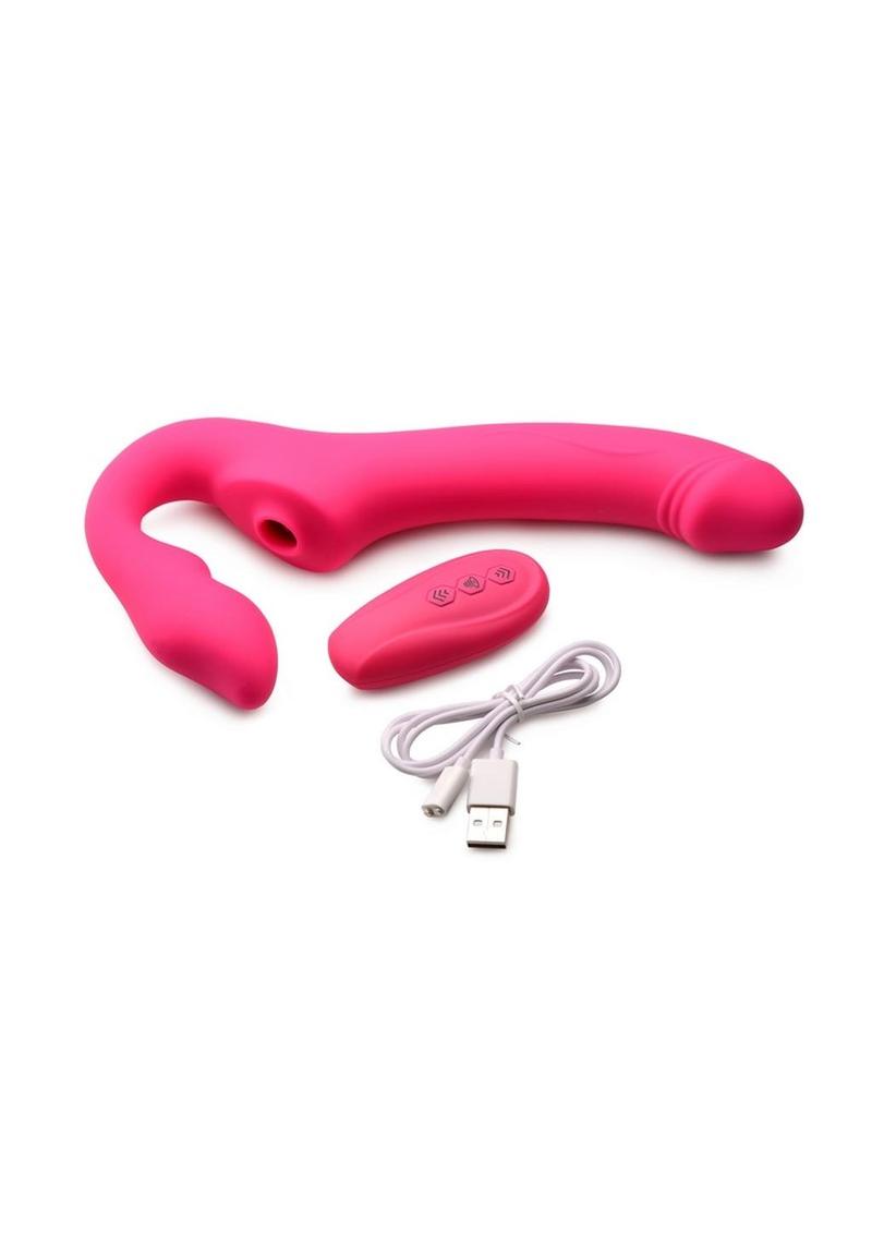 Strap U Mighty Licker Licking And Vibrating Strapless Strap-On