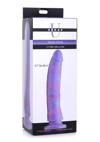 Strap U Magic Stick Glitter Silicone Dildo With Powerful Suction Base