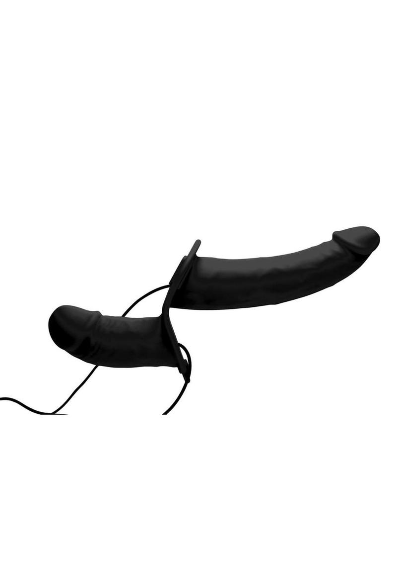 Strap U Power Pegger Silicone Vibrating Double Pleasure Strap-On