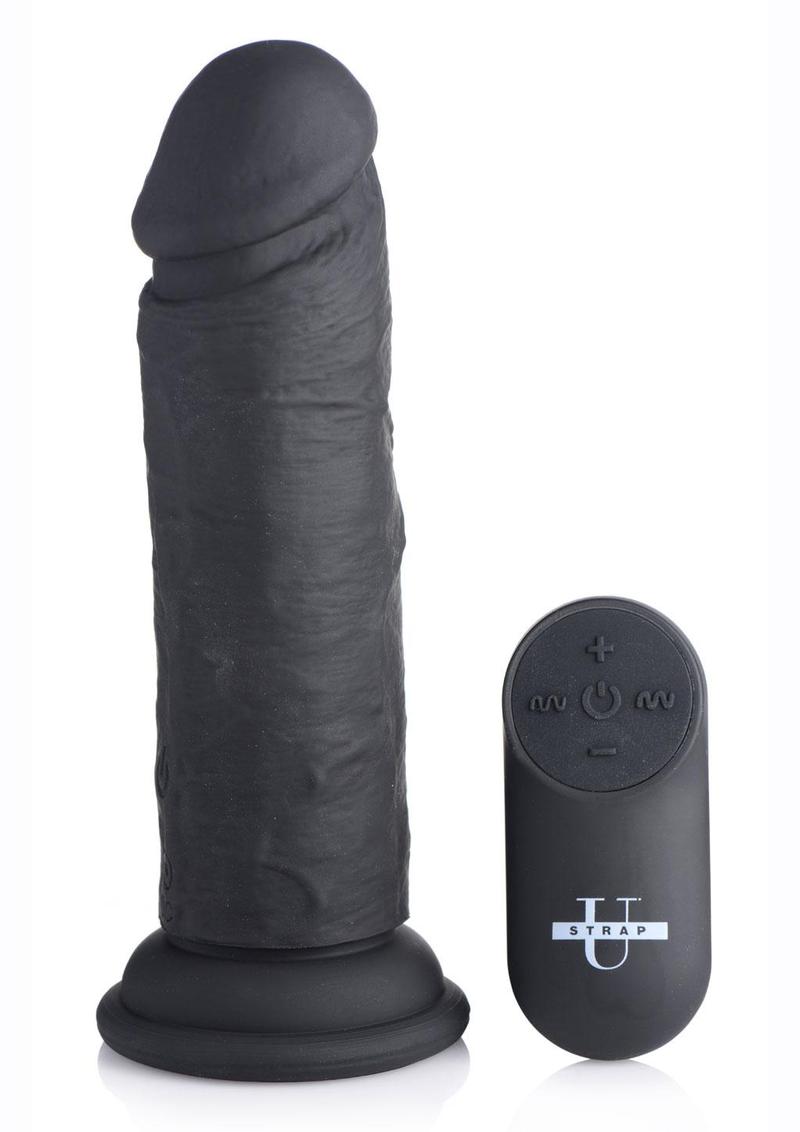 Strap U Power Player 28X Rechargeable Silicone Vibrating Dildo