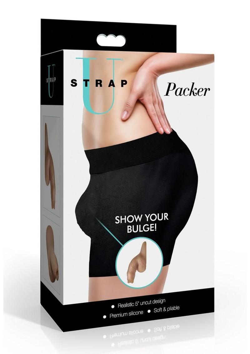Strap U Uncut Packer Silicone Dildo