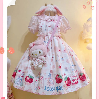 Strawberry Milk Lolita Dress