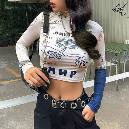 Casual Stretch Slim Crop Tops