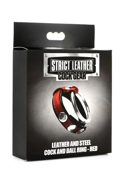 Strict Leather Premium Leather and Steel Cock and Ball Ring