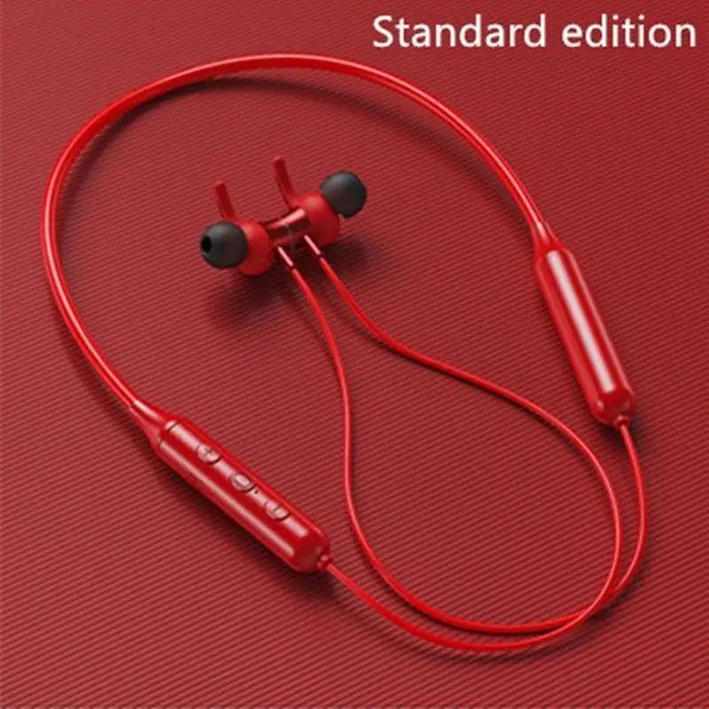 Stylish  Wireless Bluetooth Earphones Magnetic Sports Running Headset IPX5 Waterproof  Noise Cancelling Stereo Magnetic Earphones With Mic For Workout Running Gym