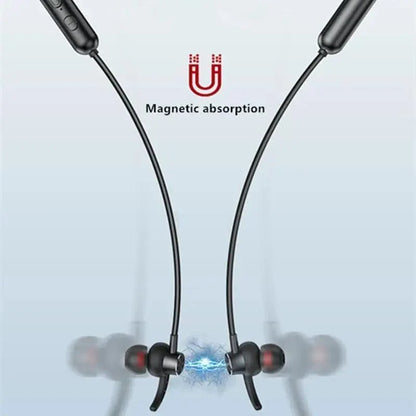 Stylish  Wireless Bluetooth Earphones Magnetic Sports Running Headset IPX5 Waterproof  Noise Cancelling Stereo Magnetic Earphones With Mic For Workout Running Gym