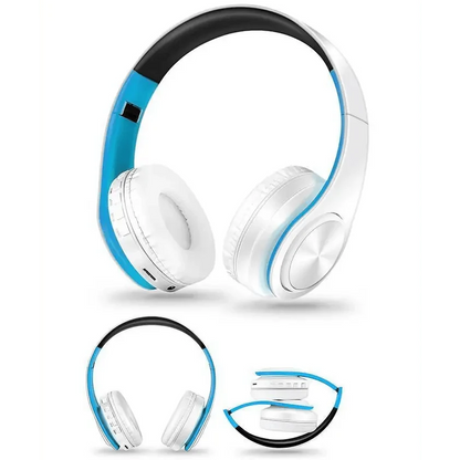 Stylish Wireless Bluetooth Headphone Stereo Headset Music Headset Foldable Wireless and Wired Stereo Headset Micro SD/TF FM For Cell Phone PC